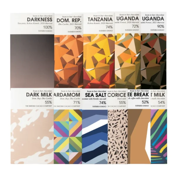 Svenska Kakao 11 x Chokladkakor – Hel kollektion – 11 x 50 gram