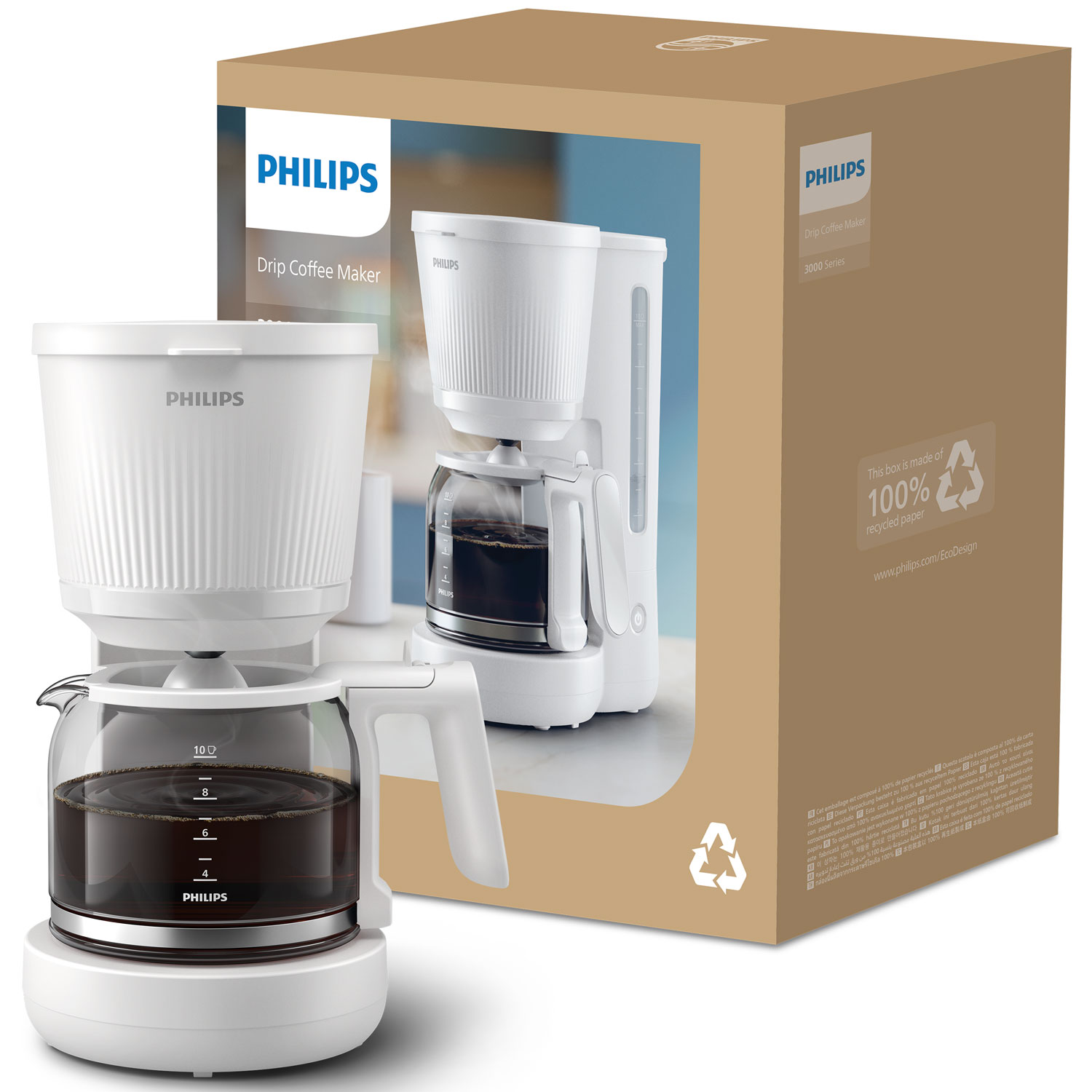 Philips – Kaffebryggare HD7411/00 3000-serien Arctic White - Bild 4