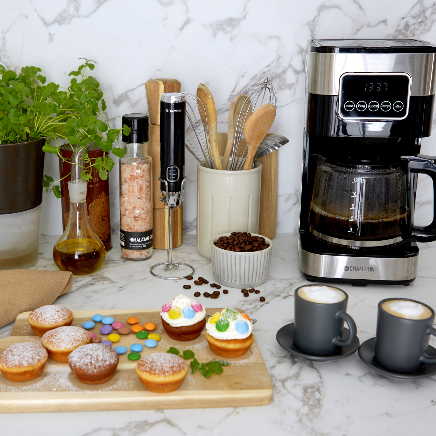 Champion KB400 – Digital Kaffebryggare 12 koppar – Rostfri - Bild 6