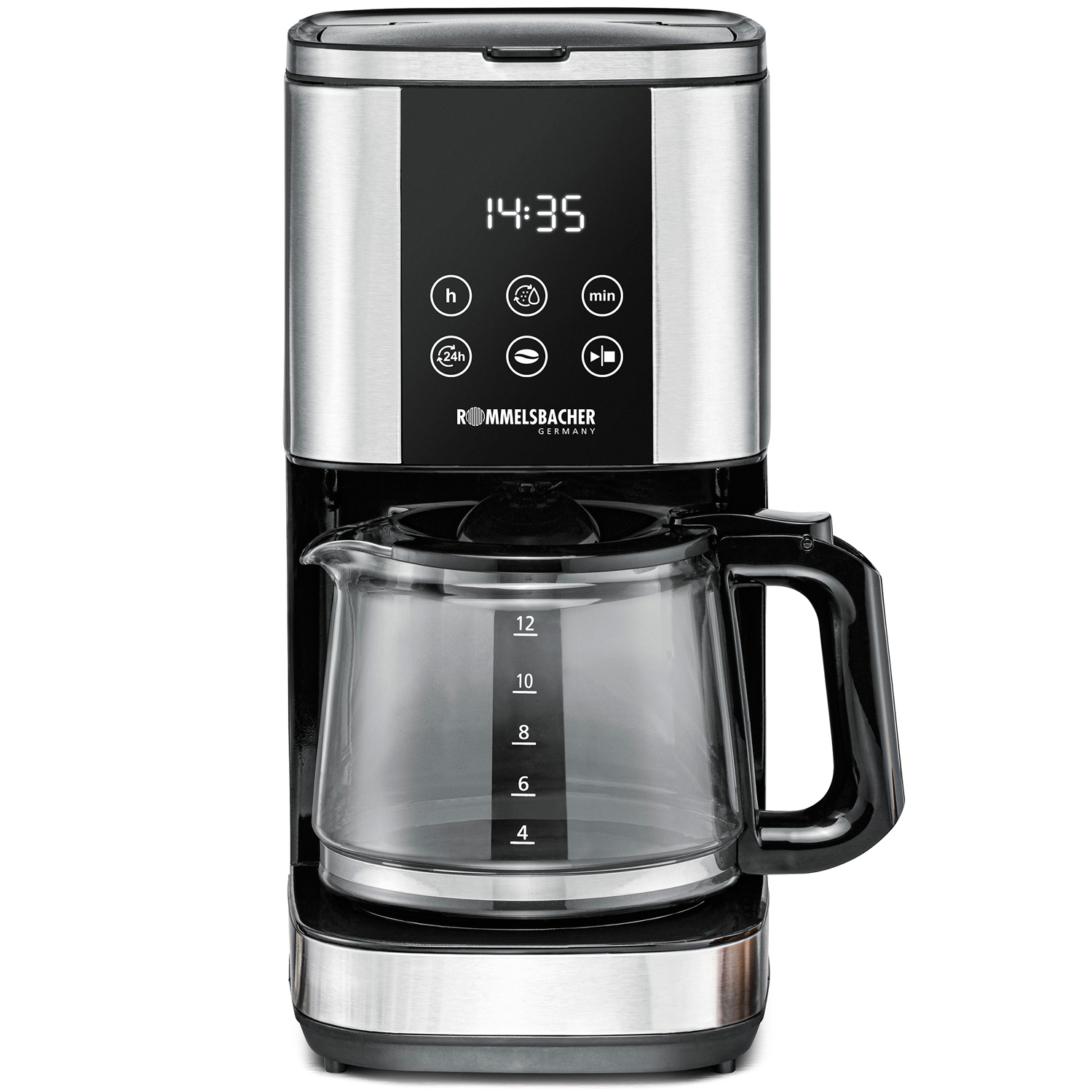 Rommelsbacher FKM 1000 – Kaffebryggare med timer – Rostfritt stål