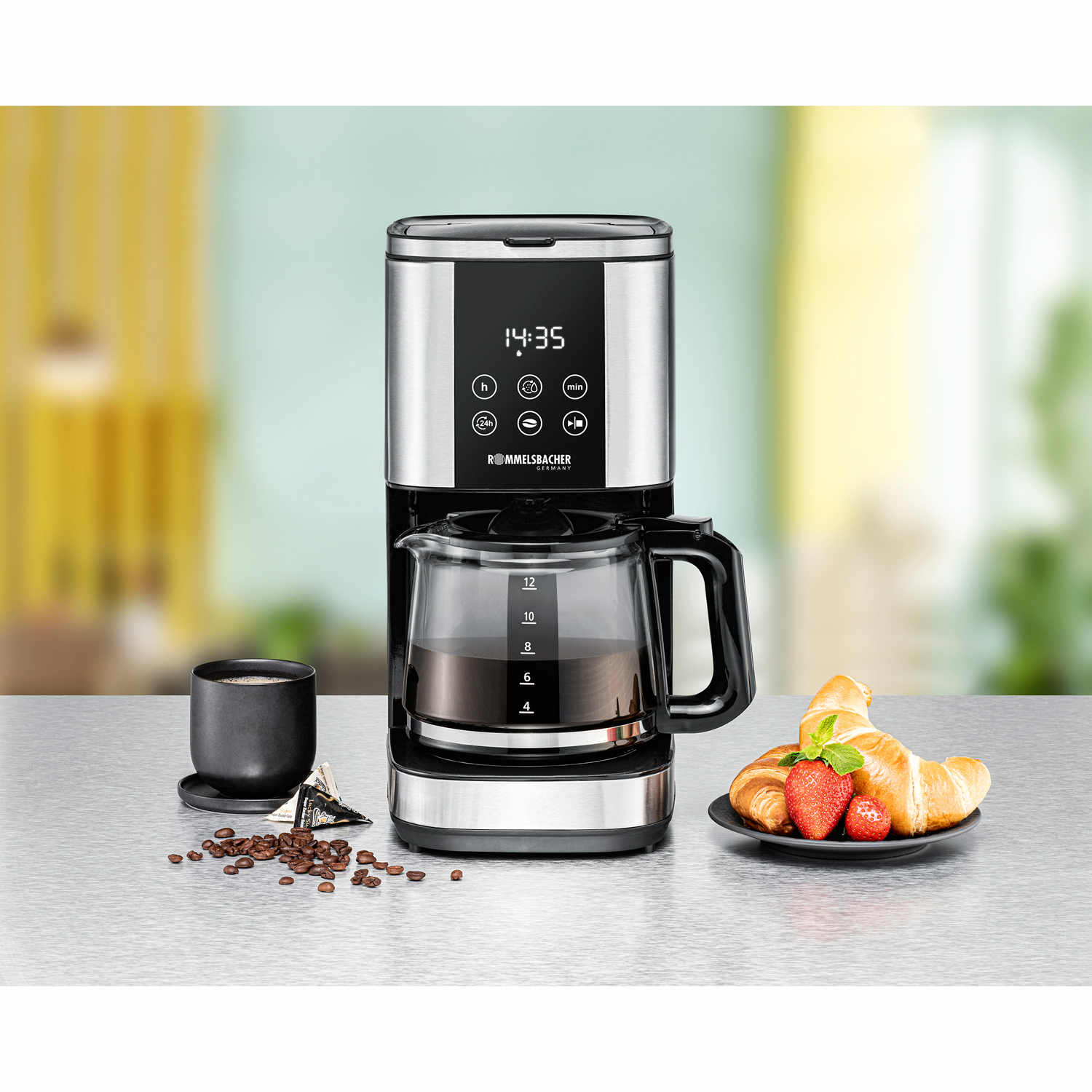 Rommelsbacher FKM 1000 – Kaffebryggare med timer – Rostfritt stål - Bild 2