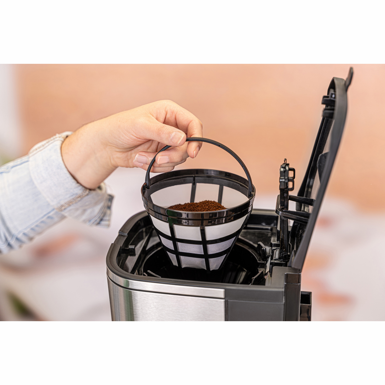 Rommelsbacher FKM 1000 – Kaffebryggare med timer – Rostfritt stål - Bild 3