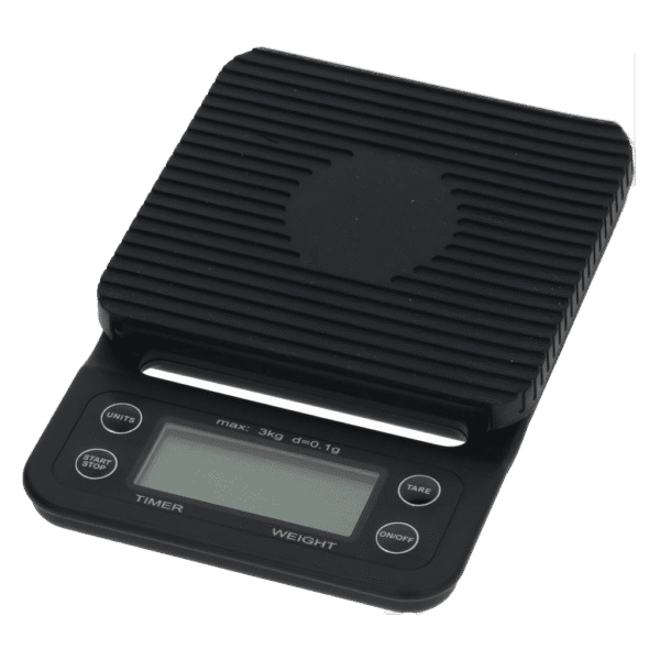 Digital kaffevåg med timer – Svart – 3000 g