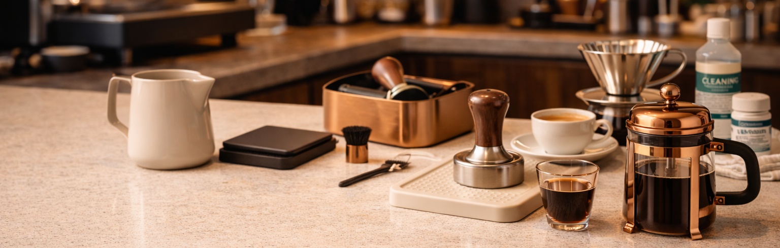 Kaffetillbehör Kaffetillbehör för den professionella baristan