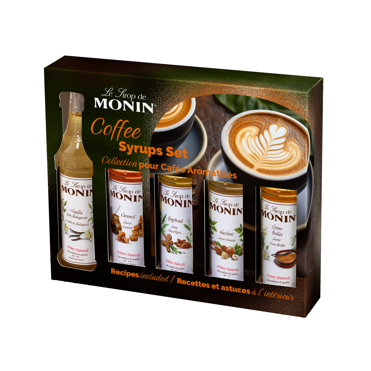 Monin Coffee Set – Smaksirapset – 5 x 5 cl