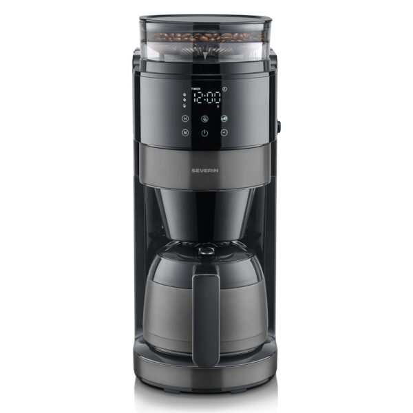 Severin KA 4831 – Kaffebryggare med kvarn och termoskanna – Dark Inox