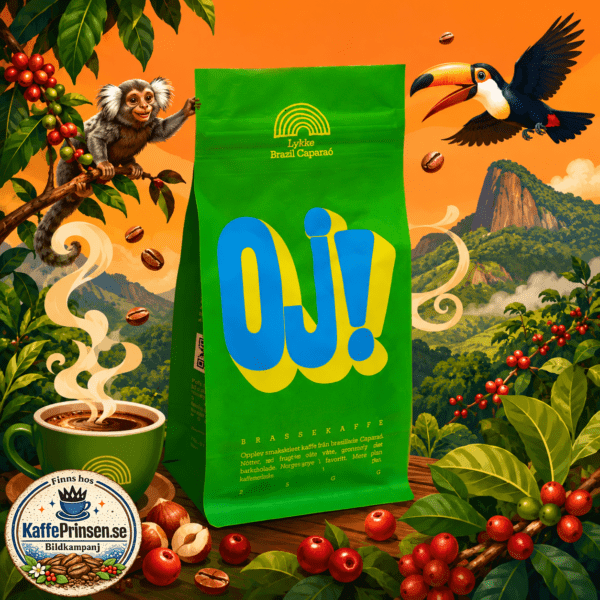 Lykke OJ! – Bryggkaffe med smak av kakao, hasselnöt och tranbär – 250 g