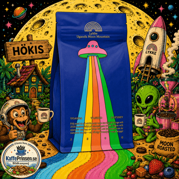 Lykke UFO – Färskmalt bryggkaffe med smak av röda bär, rörsocker och kola – 250 g