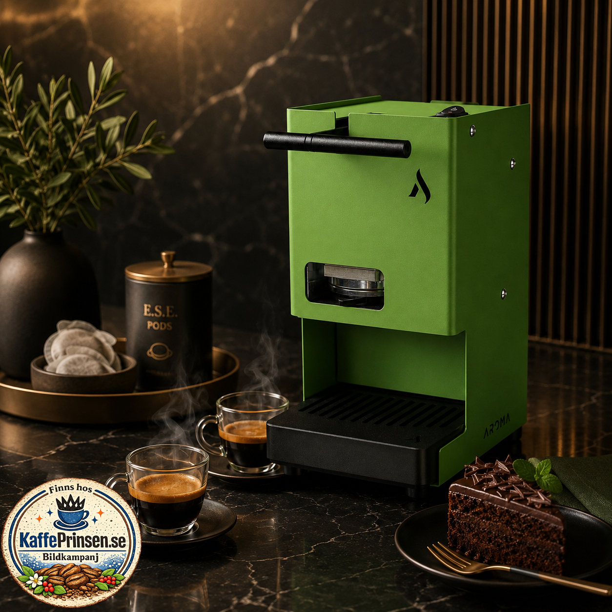 Macchine Aroma E.GO – Espressomaskin för E.S.E.-kaffepods från Italien. För äkta italiensk espresso.