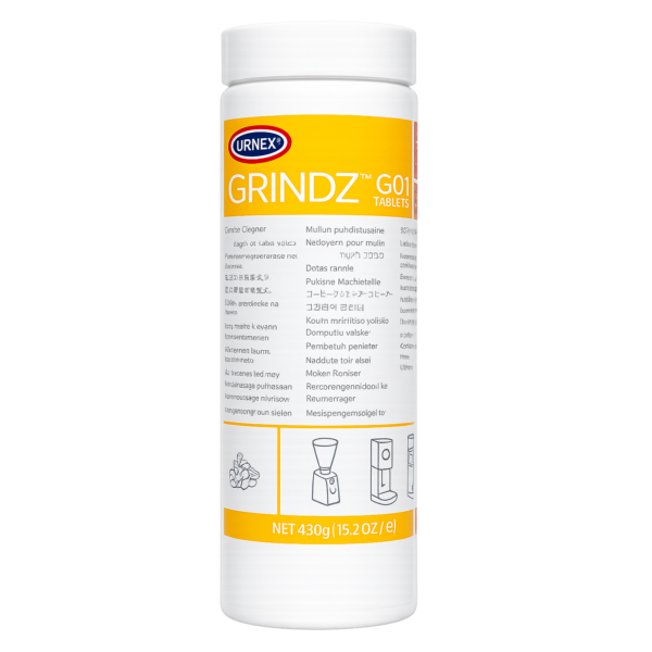 Urnex Grindz – Rengöringstabletter för kaffekvarnar – 430 g