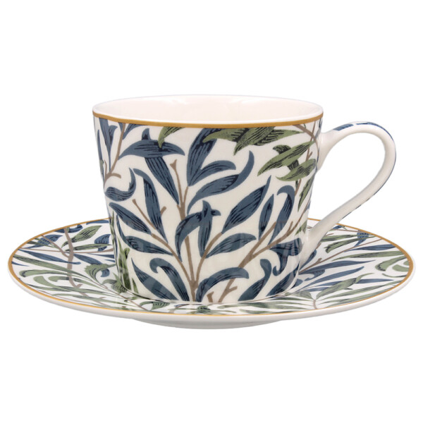 William Morris Willow Bough – Kopp med fat i fint porslin