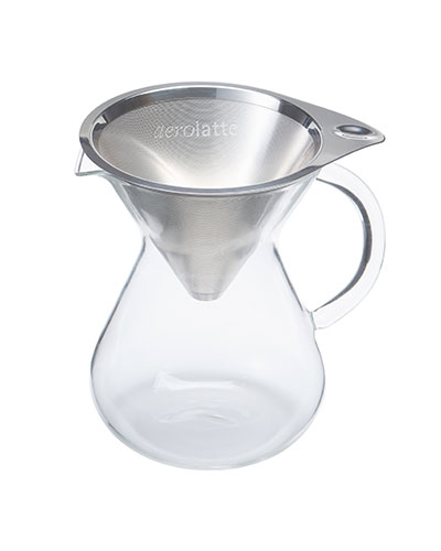 Aerolatte mikrofilter i stål med etsade hål för bryggning utan pappersfilter