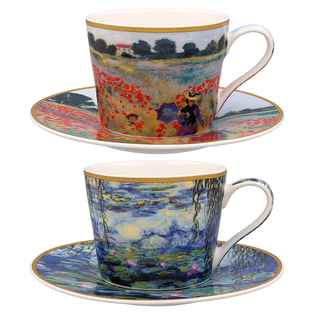 The Leonardo Collection Claude Monet – Kopp med fat i porslin – 2 motiv