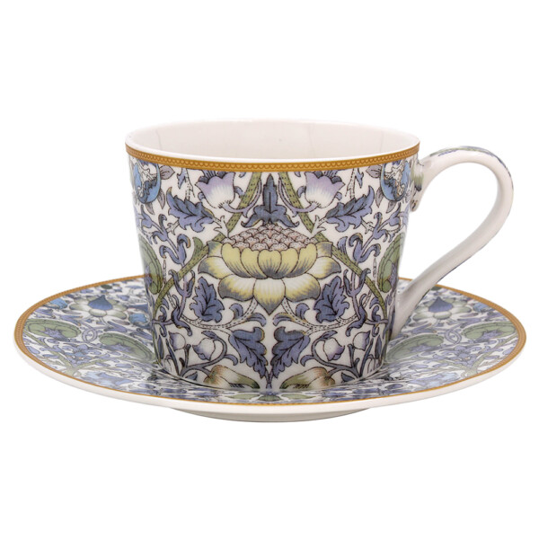 William Morris Lodden – Kopp med fat i porslin