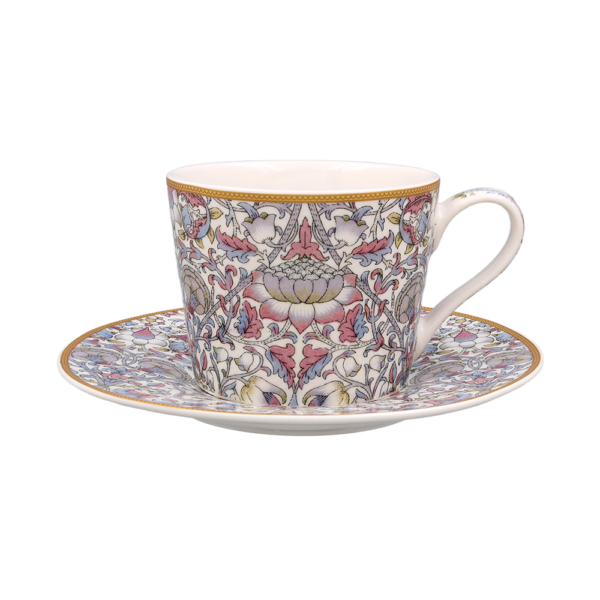 William Morris Lodden – Välj röd/rosa kopp med fat