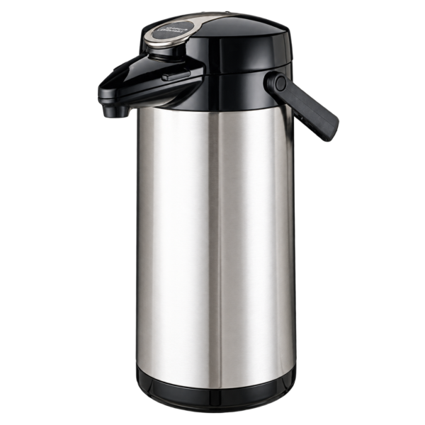 Bonamat Furento pumptermos 2,2 liter i rostfritt stål med pumphandtag för servering av kaffe och te