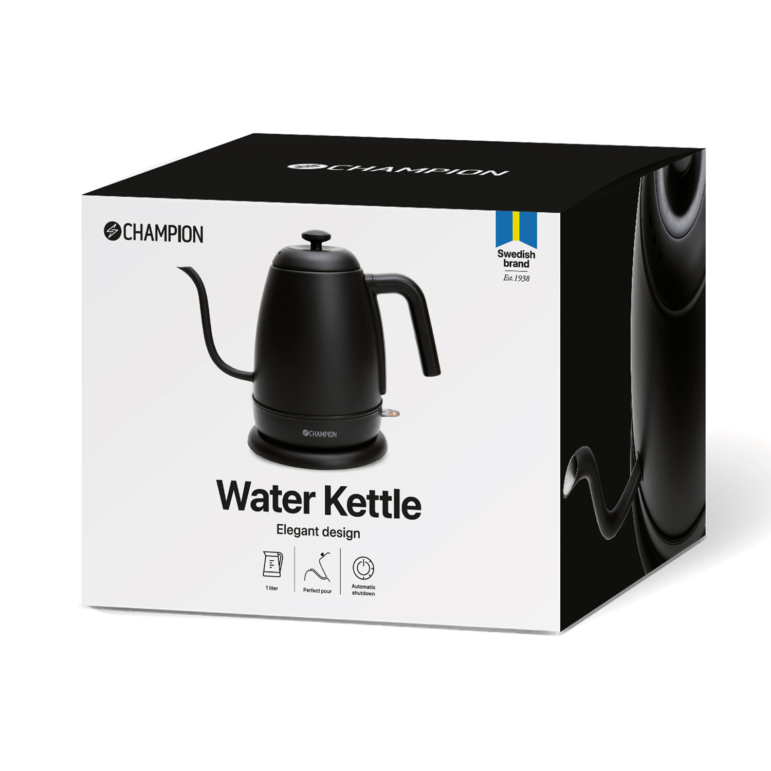 Champion VK700 – Pour over-vattenkokare 1 L – Mattsvart - Bild 7