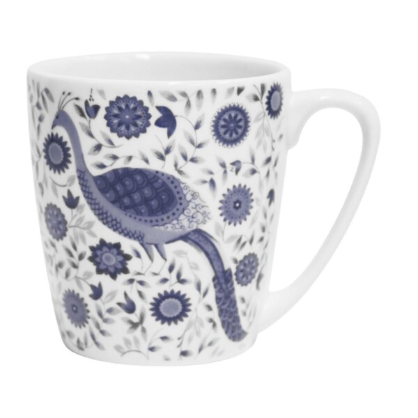 Churchill Blue Story Udai Palace mugg i fint porslin med blåvitt motiv