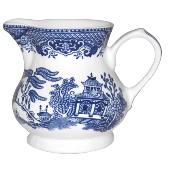 Churchill Blue Willow gräddkanna 2,3 dl i georgisk form med blåvitt mönster