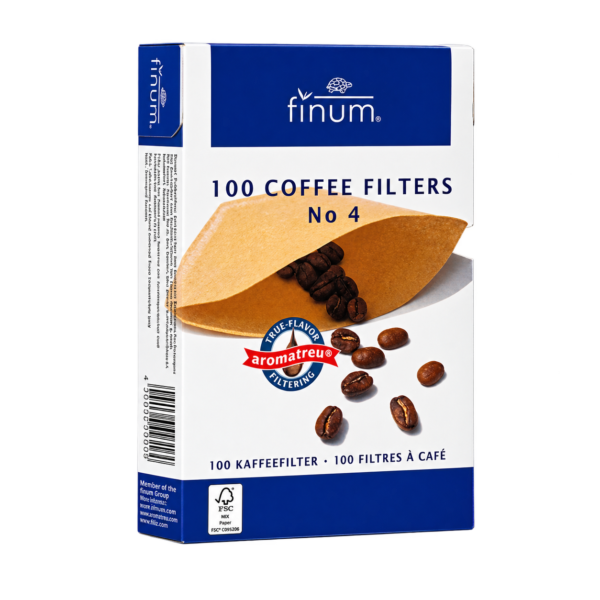 Finum – Kaffefilter No 4 (1x4) – Oblekt – 100 st