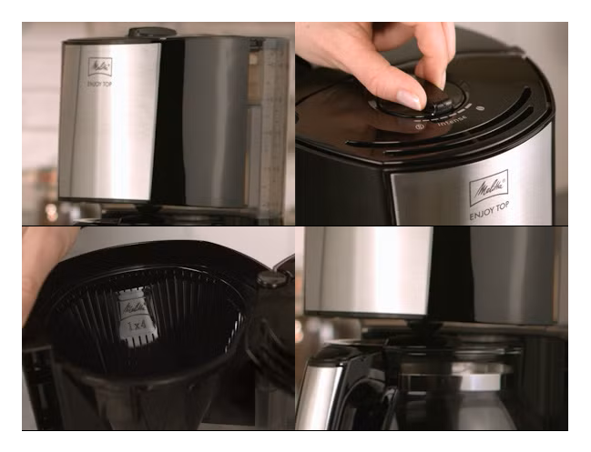 Melitta Enjoy 2.0 Top – Kaffebryggare – 1,25 liter – 10 koppar – Svart - Bild 5