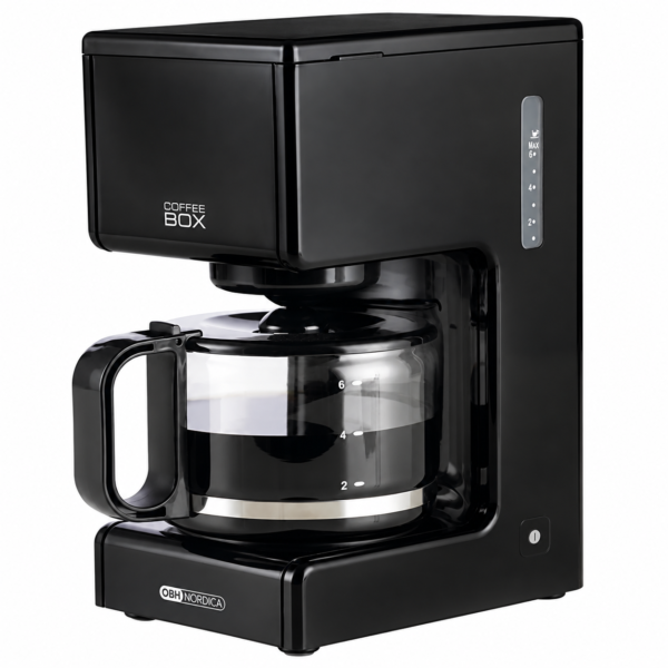 OBH Nordica Coffee Box 2373 – Kaffebryggare – 0,75 liter – 6 koppar – Svart