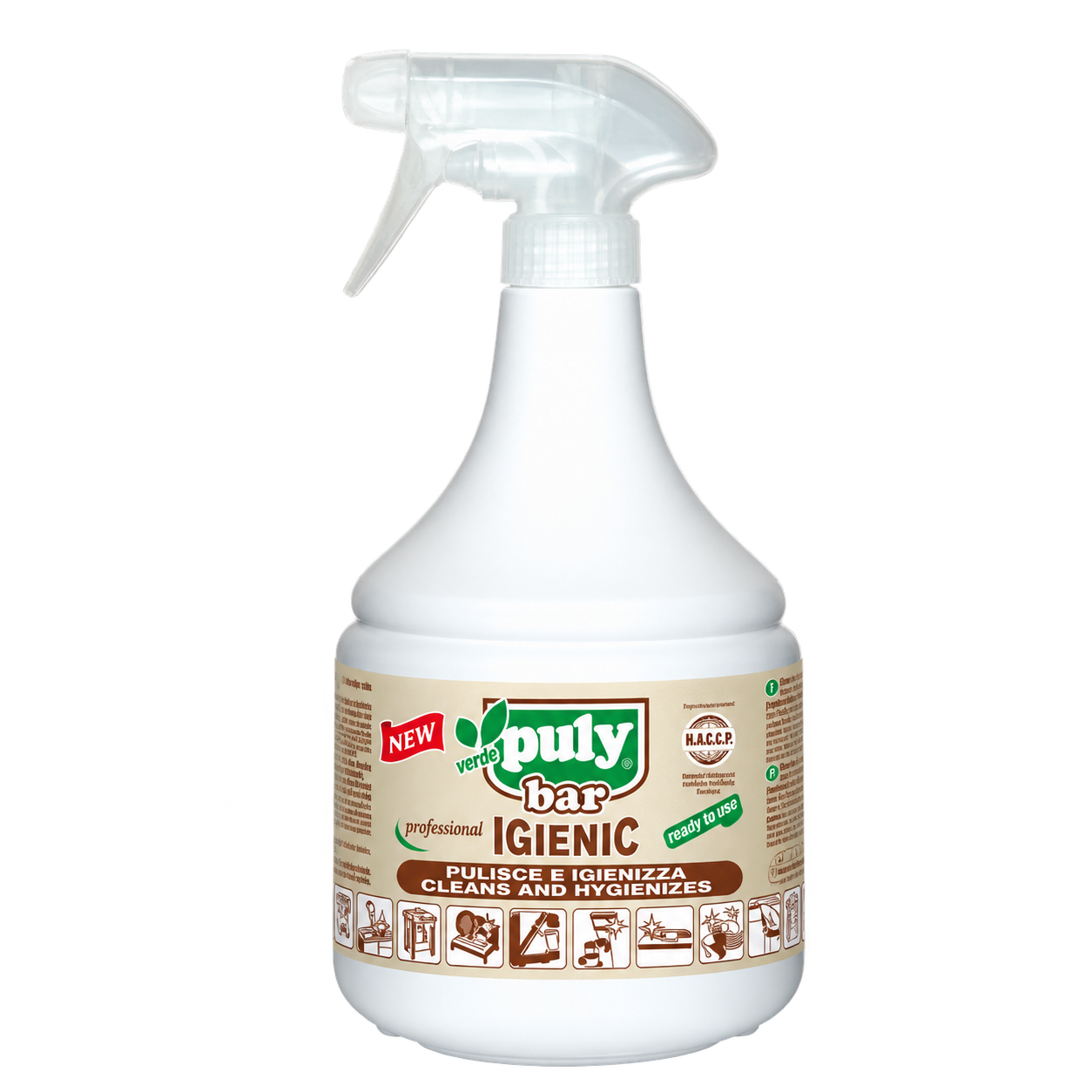 Puly Igienic rengöringsspray på 1000 ml för polering av kaffemaskinens ytor