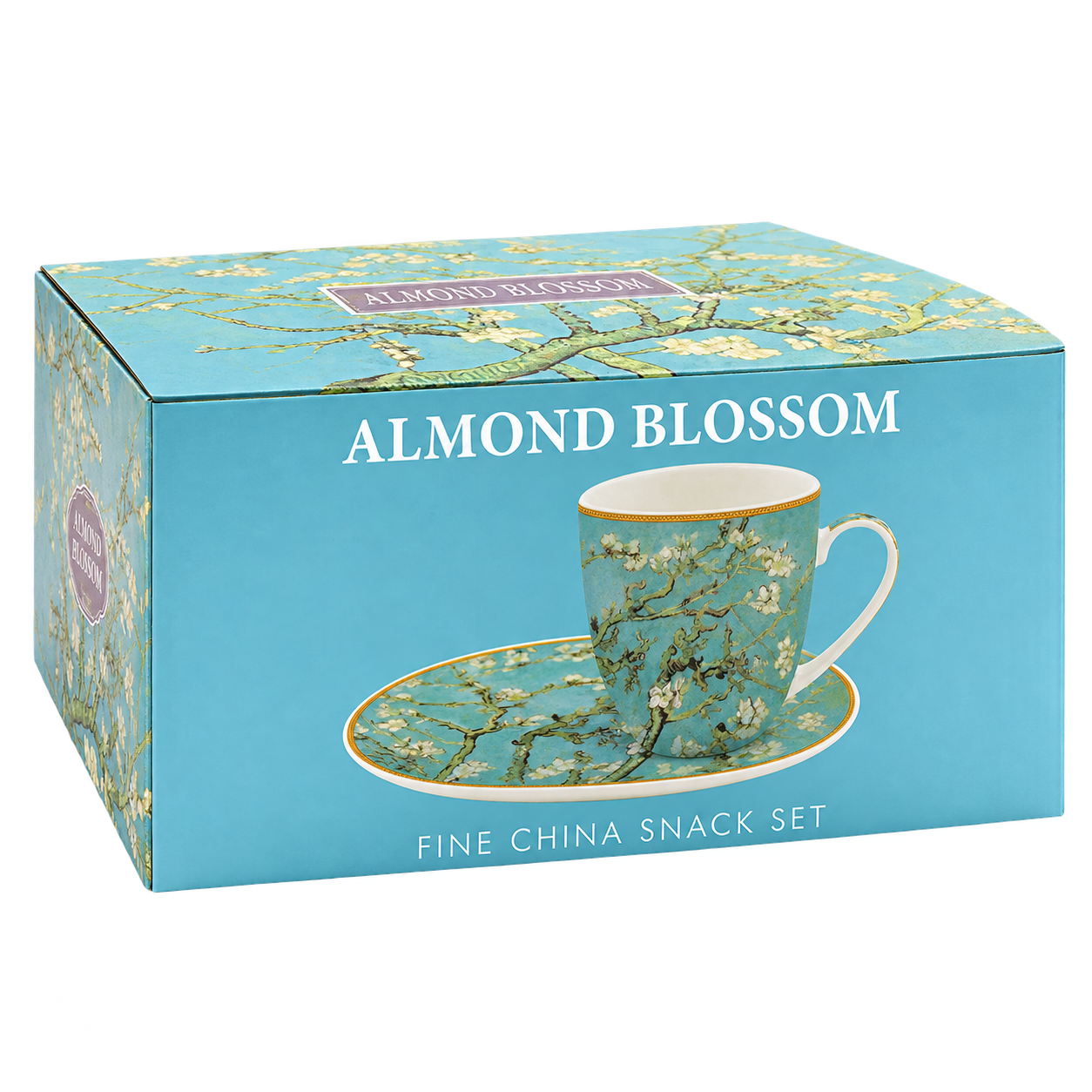 The Leonardo Collection Van Gogh Almond Blossom mugg och assiett i presentförpackning