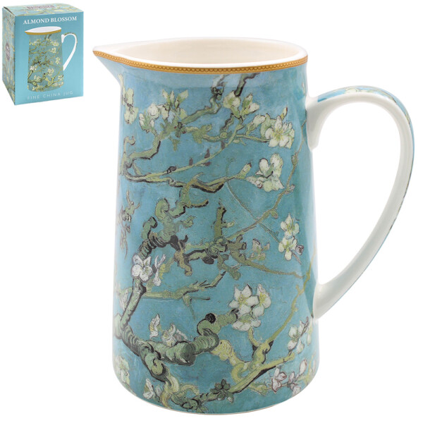 The Leonardo Collection Vincent van Gogh Almond Blossom mjölkkanna i fint porslin med mandelgrenar mot blå himmel