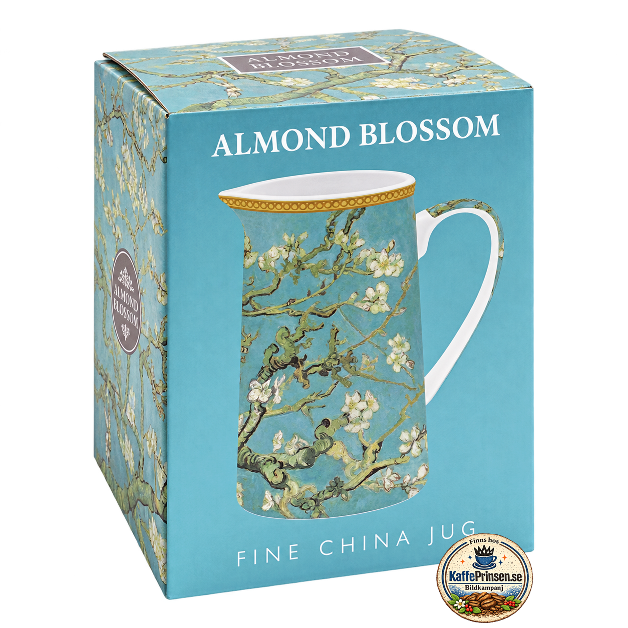 Mjölkkanna i porslin ur The Leonardo Collection med van Goghs Almond Blossom i superfin presentförpackning
