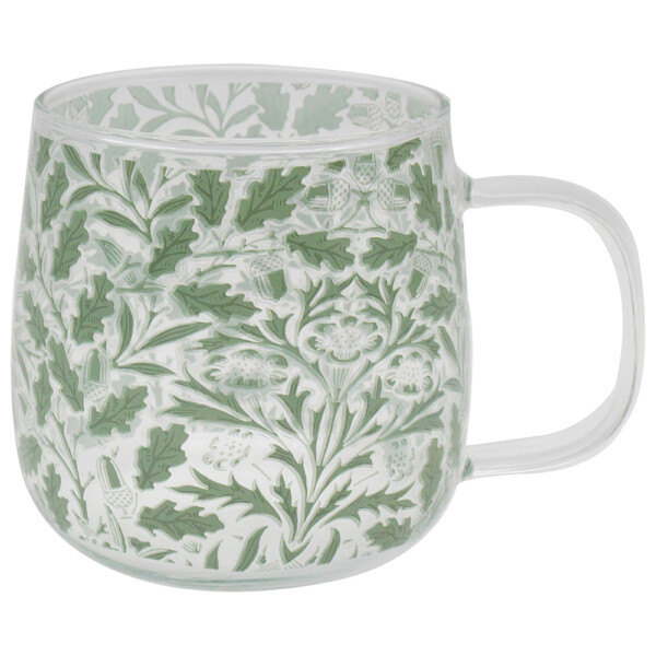 William Morris Acorn glasmugg med ekollon och eklöv