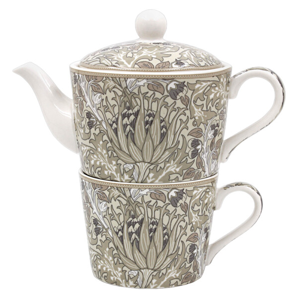 William Morris Artichoke Tea for one-set i porslin