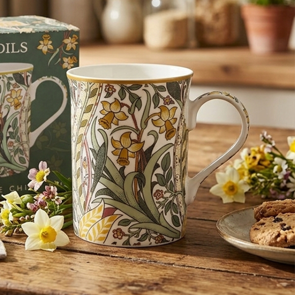 William Morris Daffodil – Castlemugg i porslin