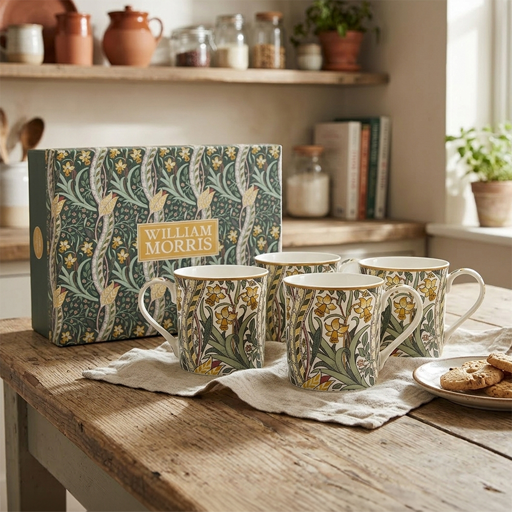 Palacemuggar från William Morris med Daffodil i presentask