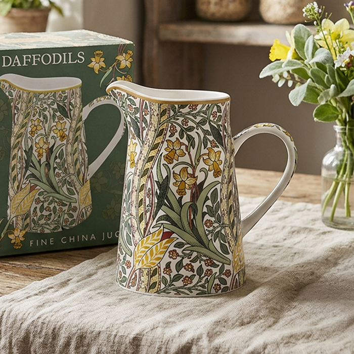 William Morris Daffodils mjölkkanna i fint porslin