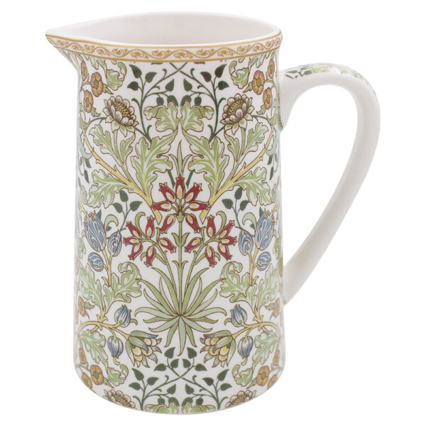 William Morris Hyacinth mjölkkanna i fint porslin med blommor i slingrande symmetri