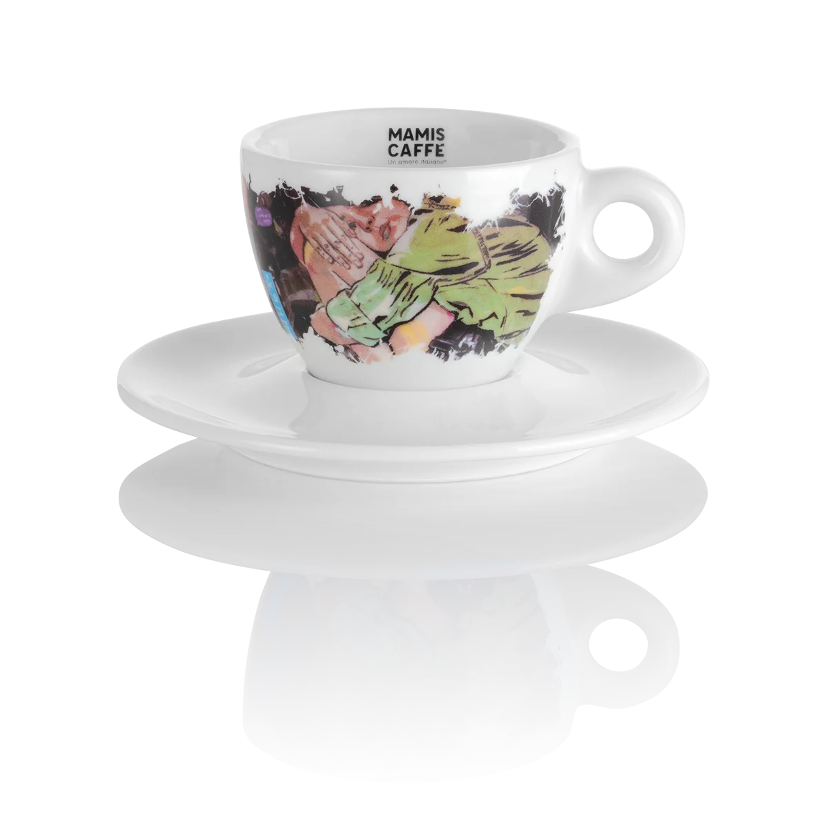 Mamis Caffè Sara cappuccinokopp med fat 140 ml