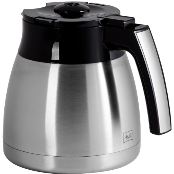 Melitta termoskanna i svart och rostfritt stål, dubbelväggig reservkanna till Enjoy Top Therm, EasyTop Therm Steel och Look V Therm